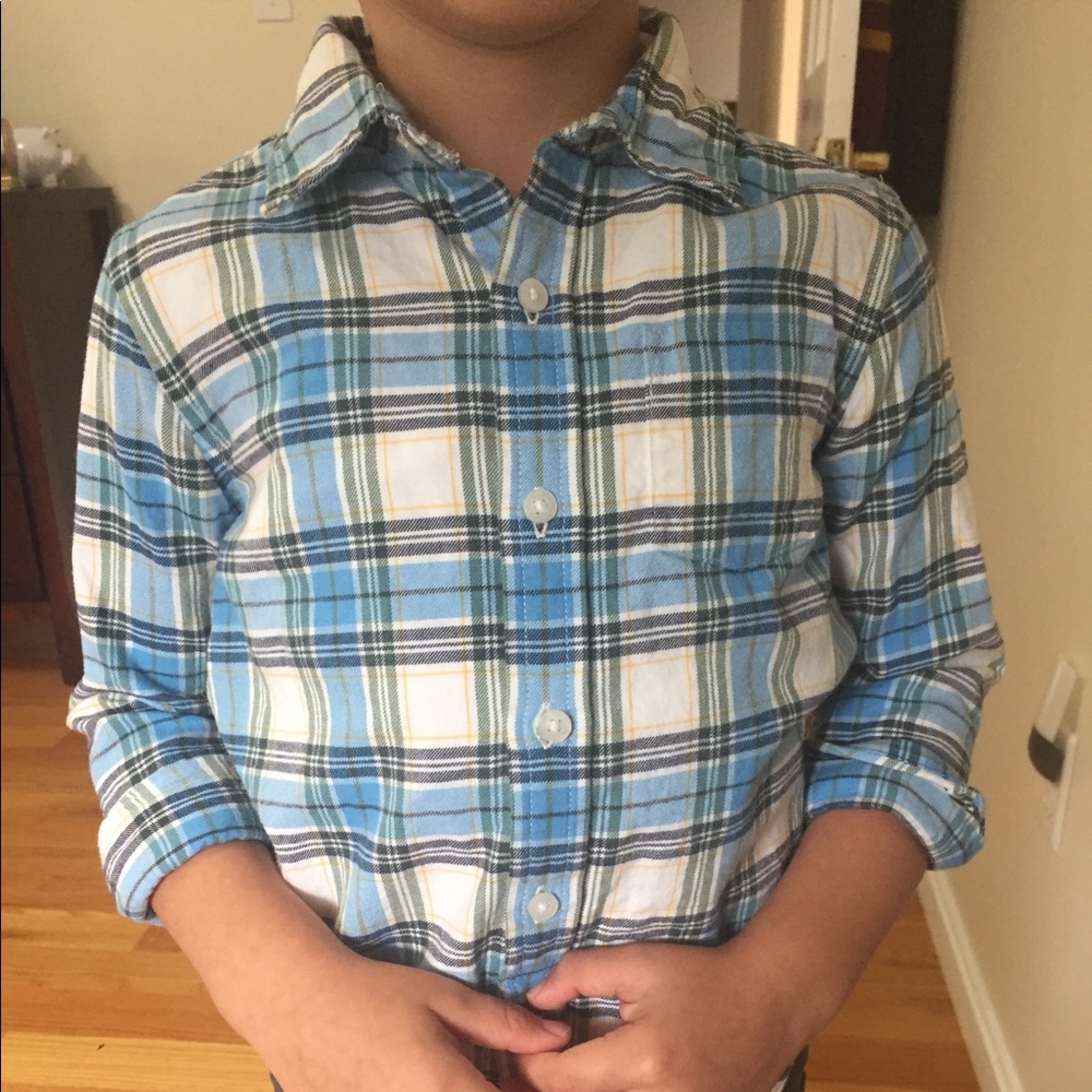 Janie and Jack button down flannel shirt